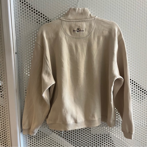 Tommy Bahama 1/4 Zip Sweater Pullover Style Size Small in Vanilla Cream - Picture 5 of 10